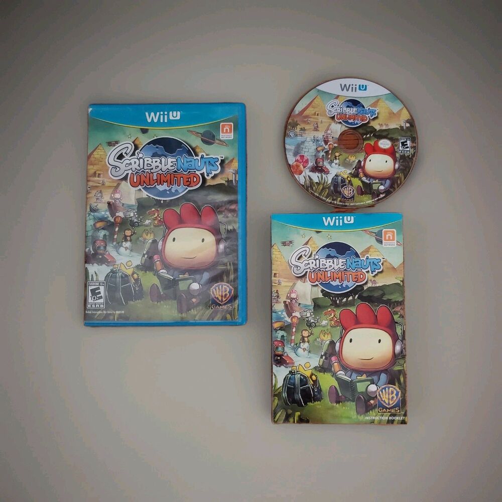 Scribblenauts Unlimited (Nintendo Wii U, 2012) CIB Complete Working Video Game